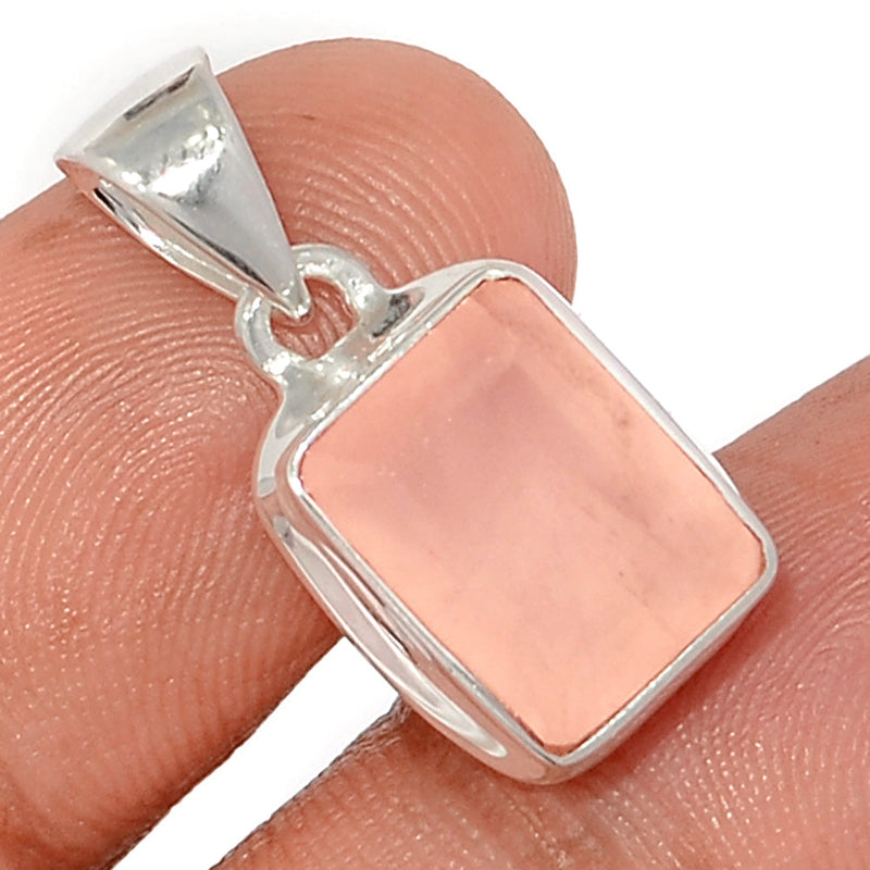 1" Rose Quartz Faceted Pendants - RQFP1156