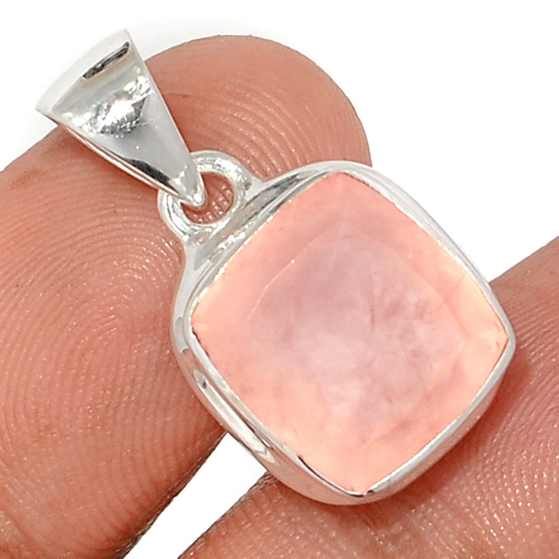 1" Rose Quartz Faceted Pendants - RQFP1159
