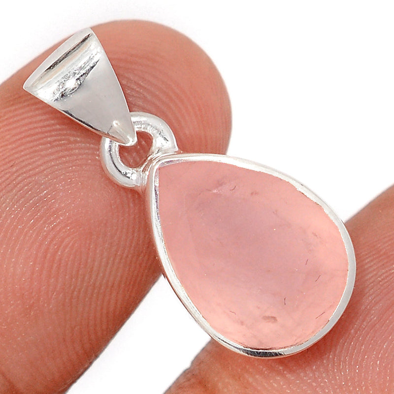 1" Rose Quartz Faceted Pendants - RQFP1166