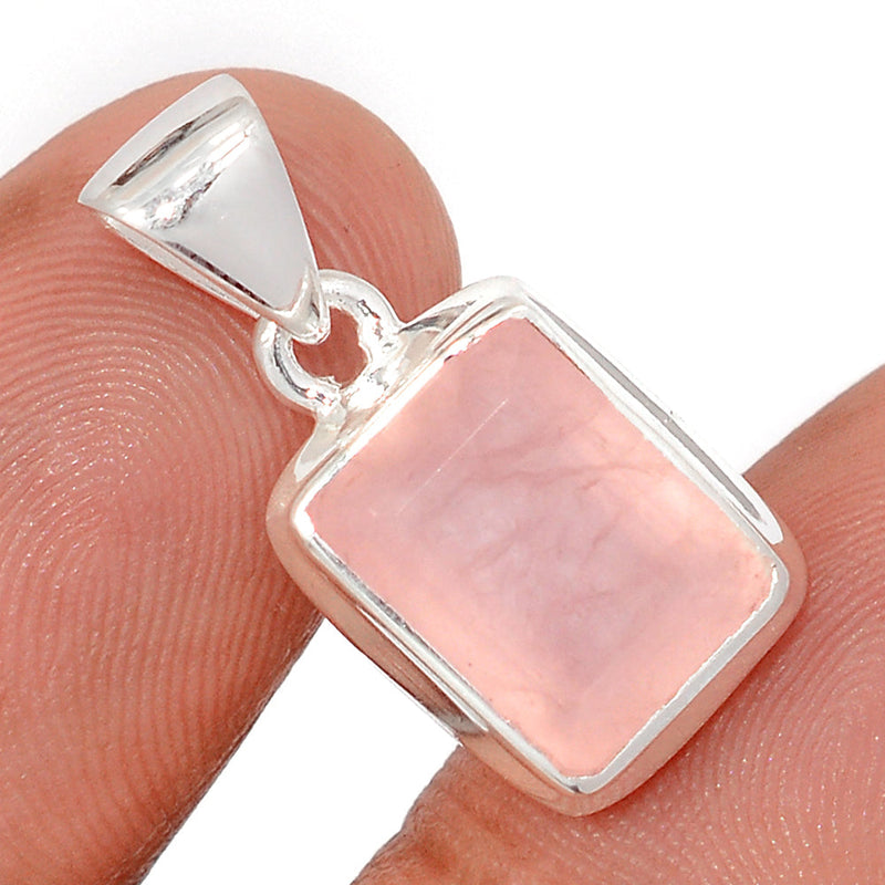 1" Rose Quartz Faceted Pendants - RQFP1169
