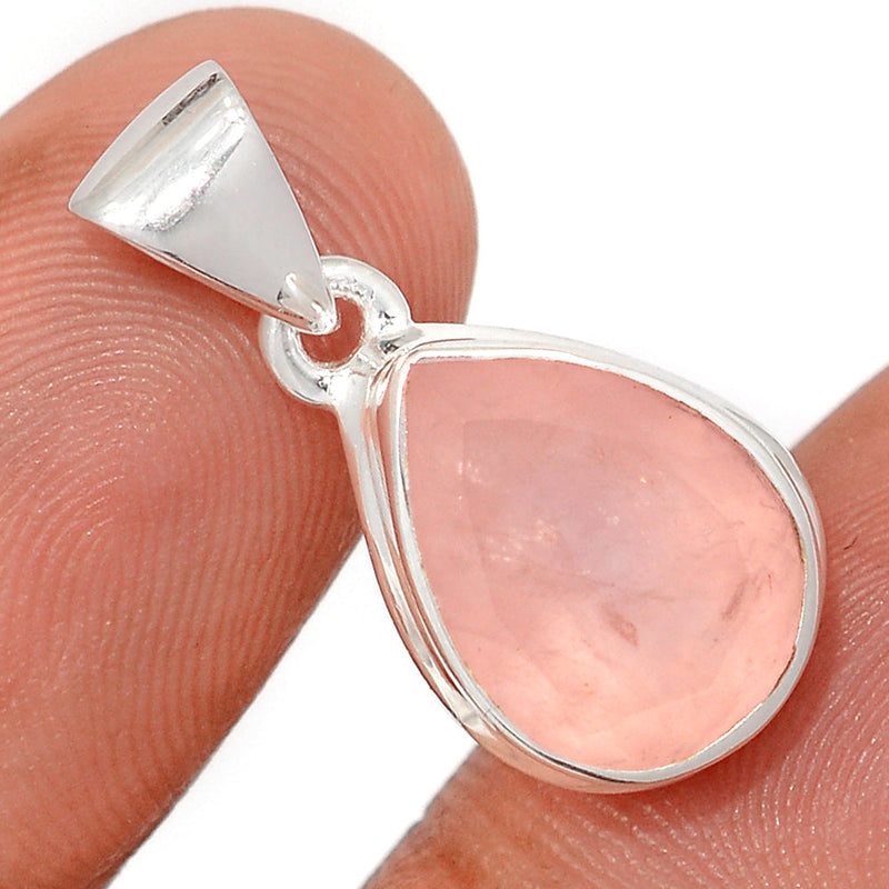 1" Rose Quartz Faceted Pendants - RQFP1173