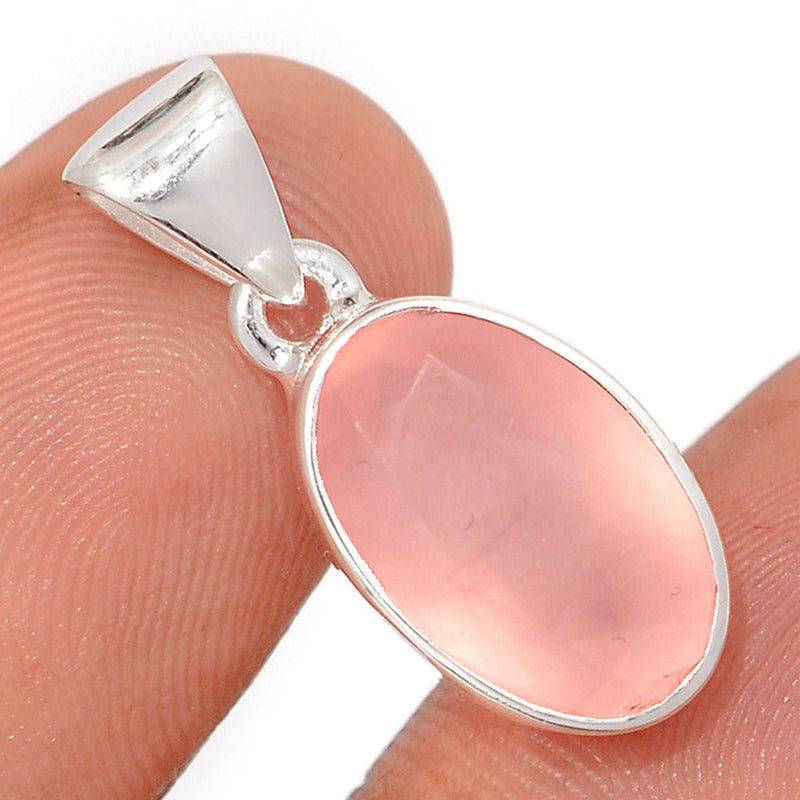 1" Rose Quartz Faceted Pendants - RQFP1174
