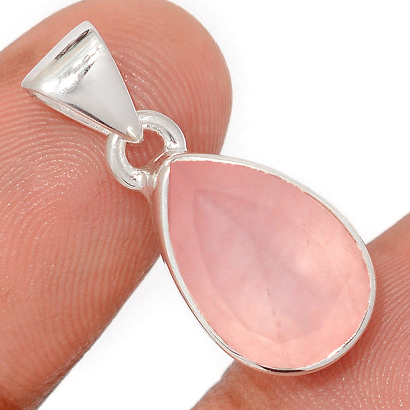 1.1" Rose Quartz Faceted Pendants - RQFP1176