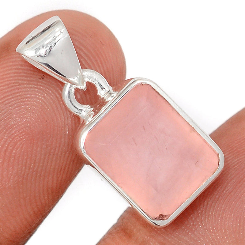 1" Rose Quartz Faceted Pendants - RQFP1177