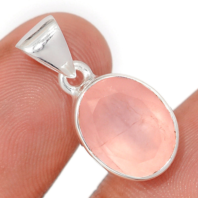 1" Rose Quartz Faceted Pendants - RQFP1178