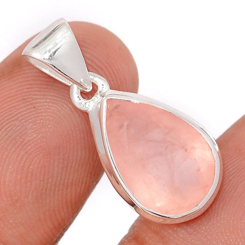 1" Rose Quartz Faceted Pendants - RQFP1181