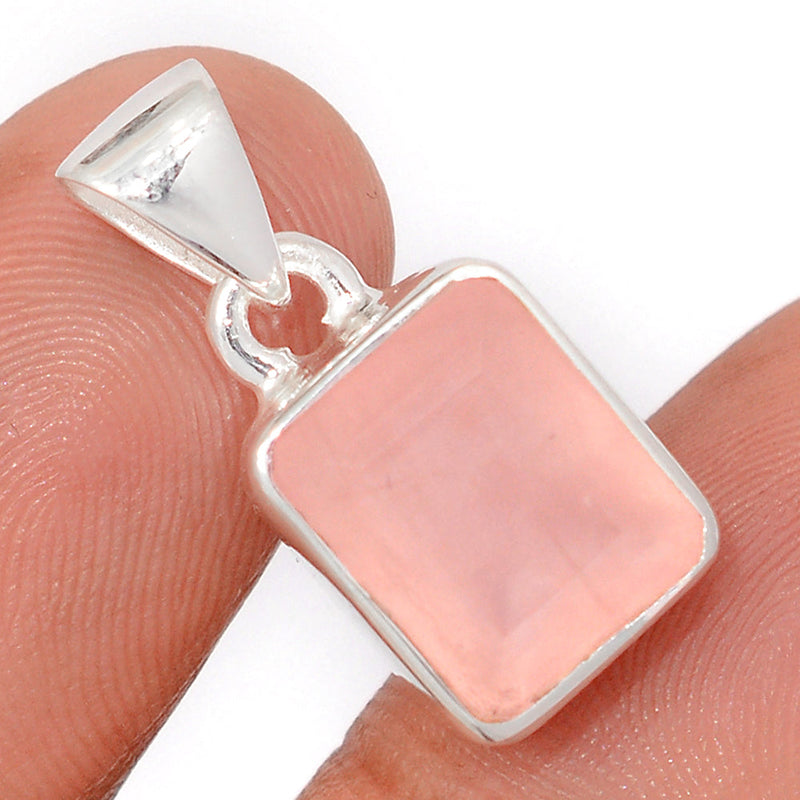 1" Rose Quartz Faceted Pendants - RQFP1185