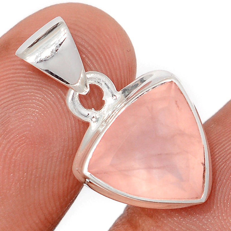 1" Rose Quartz Faceted Pendants - RQFP1186