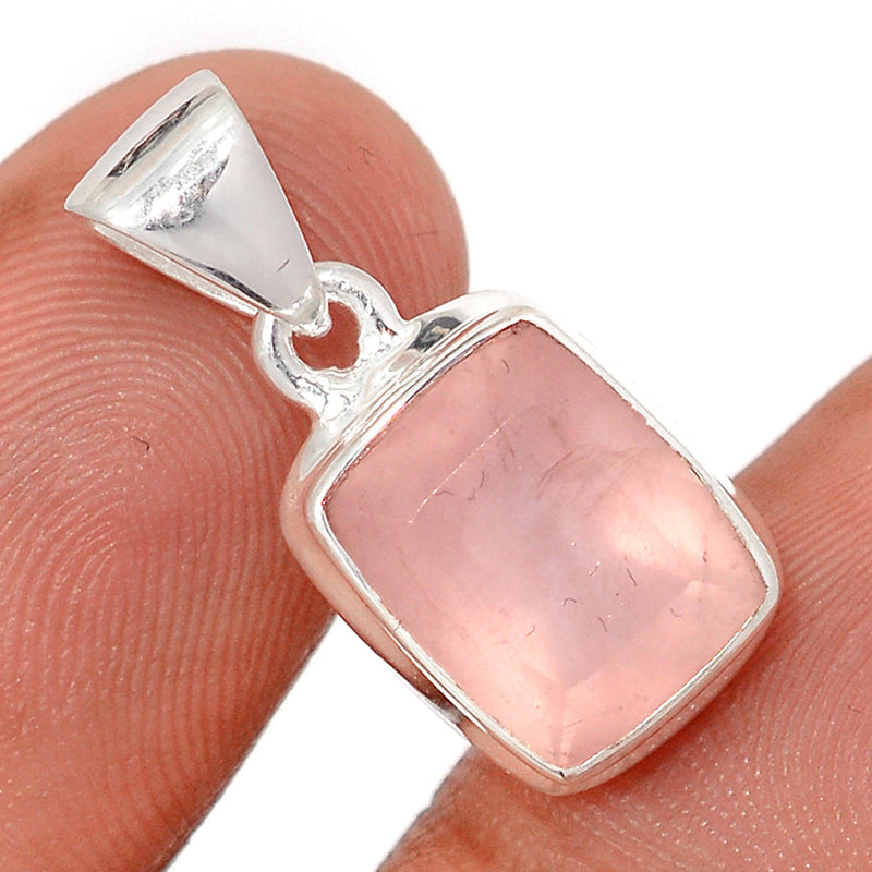 1" Rose Quartz Faceted Pendants - RQFP1189