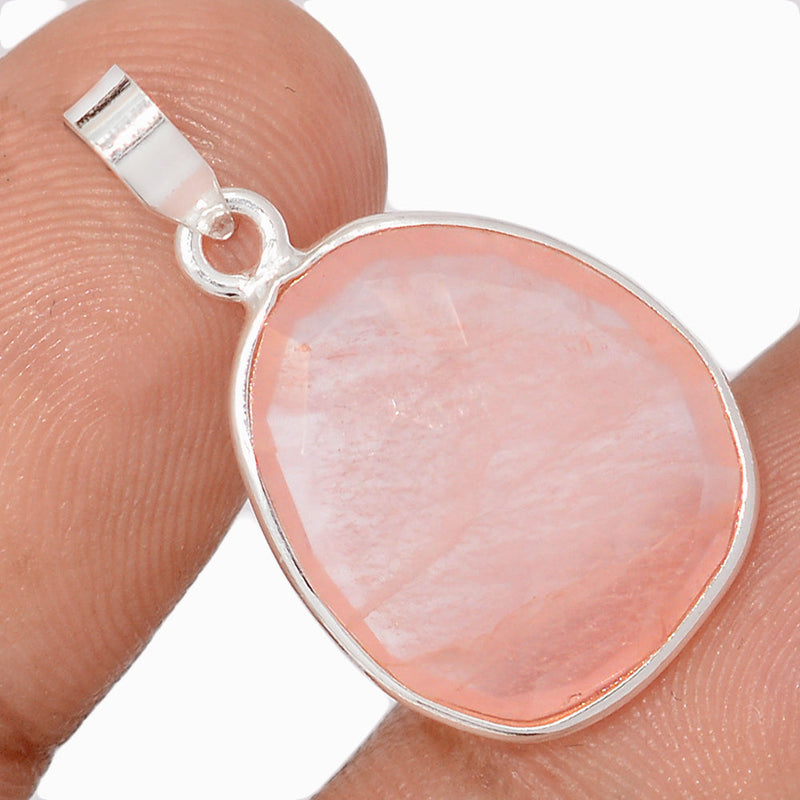 1.1" Rose Quartz Faceted Pendants - RQFP1192