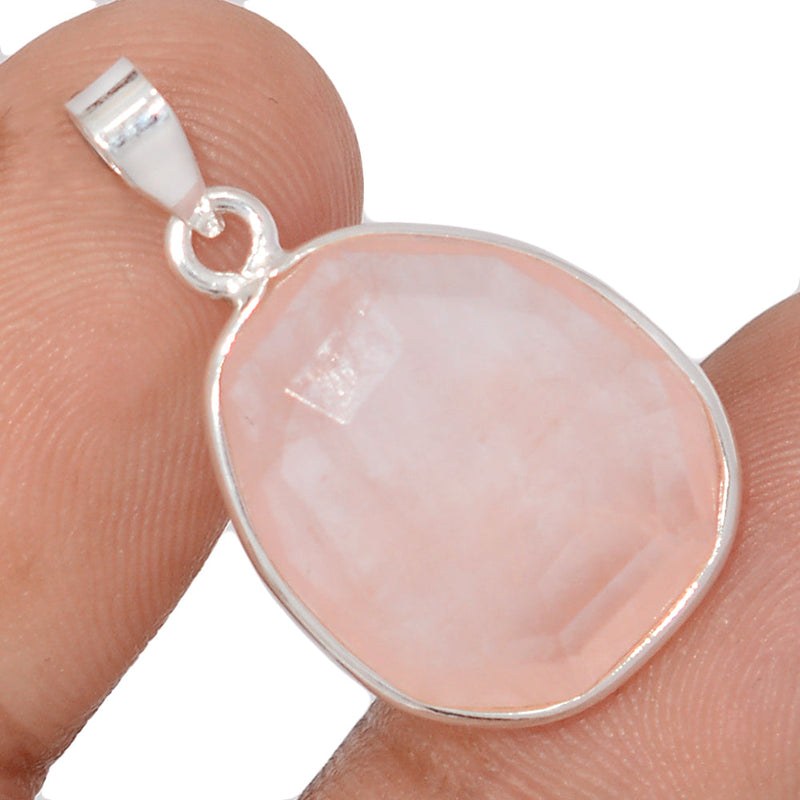 1.1" Rose Quartz Faceted Pendants - RQFP1201