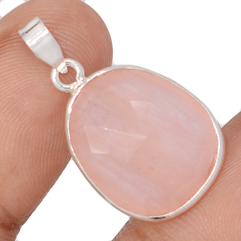 1.1" Rose Quartz Faceted Pendants - RQFP1203