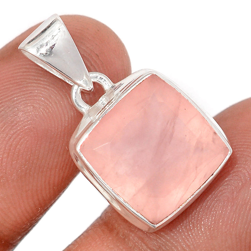 1" Rose Quartz Faceted Pendants - RQFP27