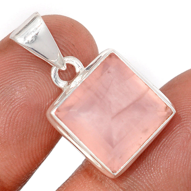 1" Rose Quartz Faceted Pendants - RQFP29
