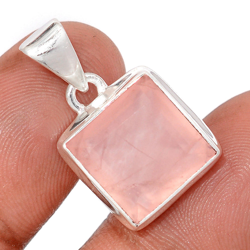 1" Rose Quartz Faceted Pendants - RQFP2