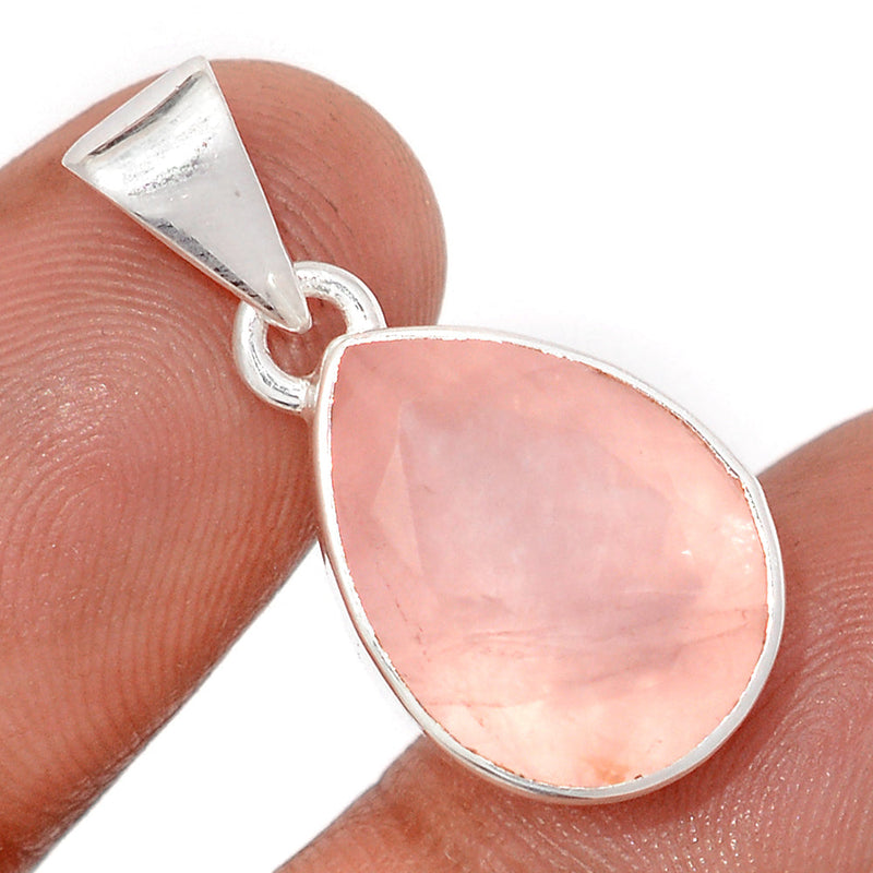 1.1" Rose Quartz Faceted Pendants - RQFP30