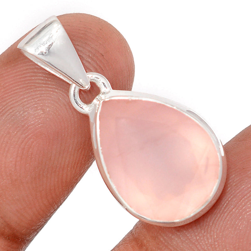 1.1" Rose Quartz Faceted Pendants - RQFP32