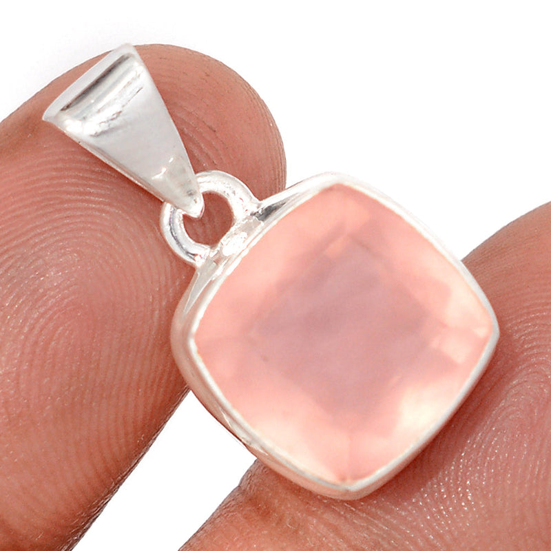 1" Rose Quartz Faceted Pendants - RQFP33
