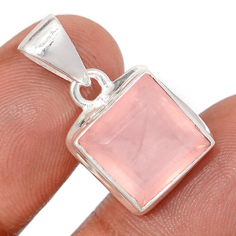 1" Rose Quartz Faceted Pendants - RQFP35