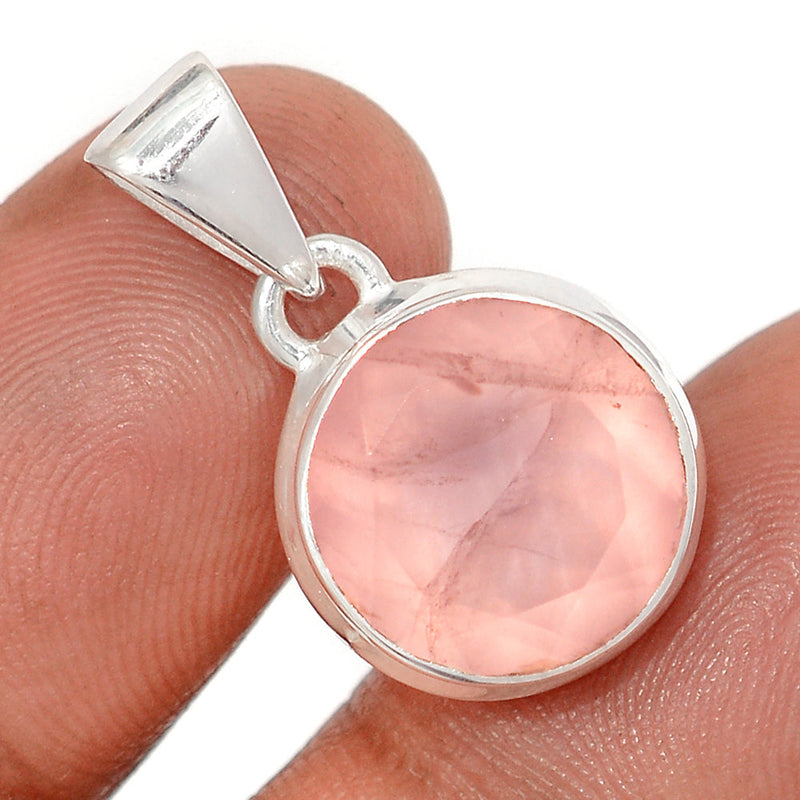 1" Rose Quartz Faceted Pendants - RQFP37
