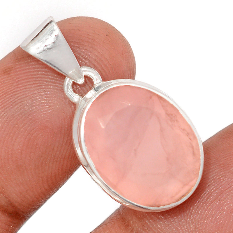 1.1" Rose Quartz Faceted Pendants - RQFP3