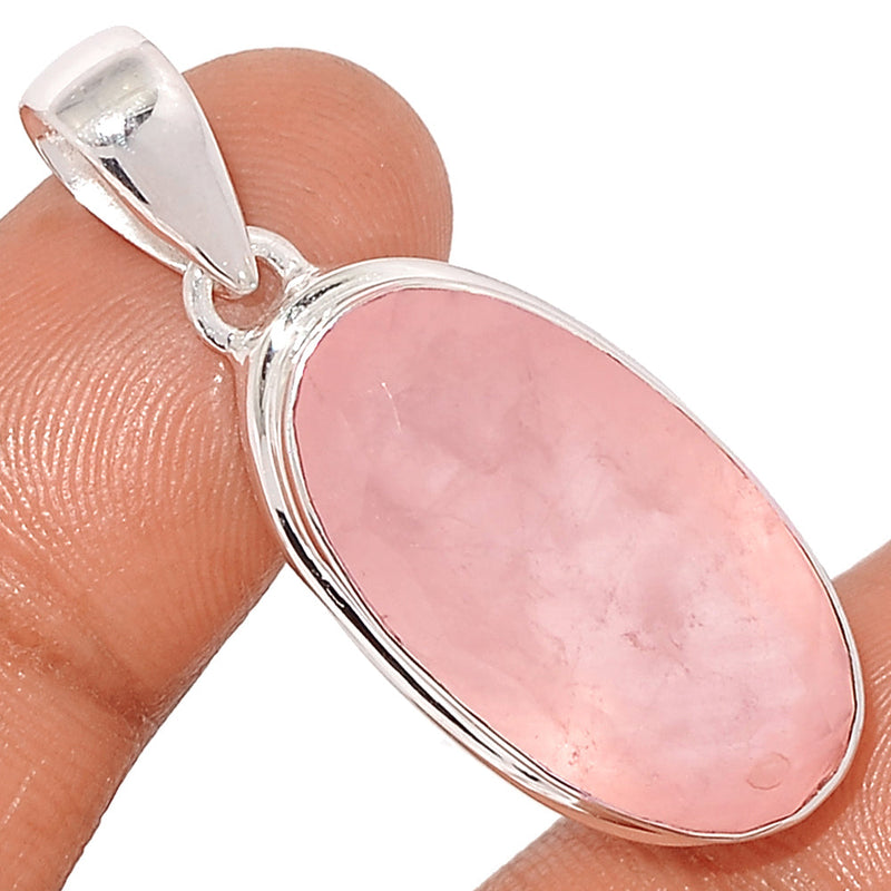 1.6" Rose Quartz Faceted Pendants - RQFP963