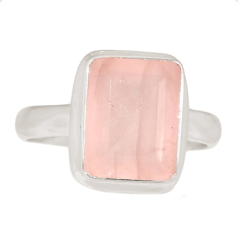 Rose Quartz Faceted Ring - RQFR1161