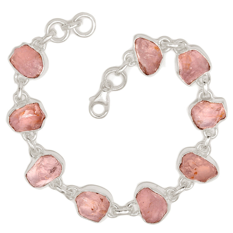 8.5" Rose Quartz Rough Bracelets - RQRB56