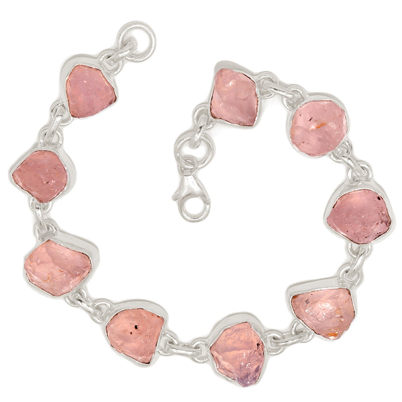 8.6" Rose Quartz Rough Bracelets - RQRB57