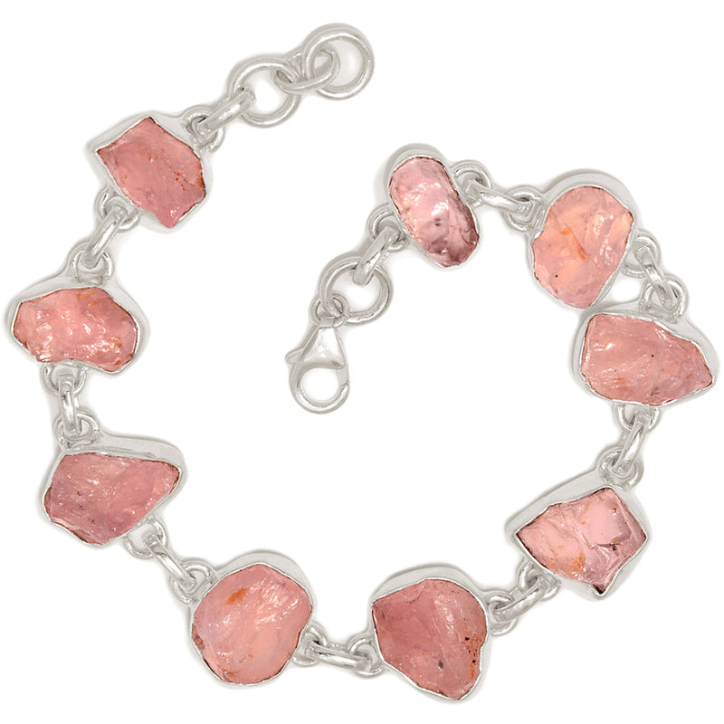 8.6" Rose Quartz Rough Bracelets - RQRB58