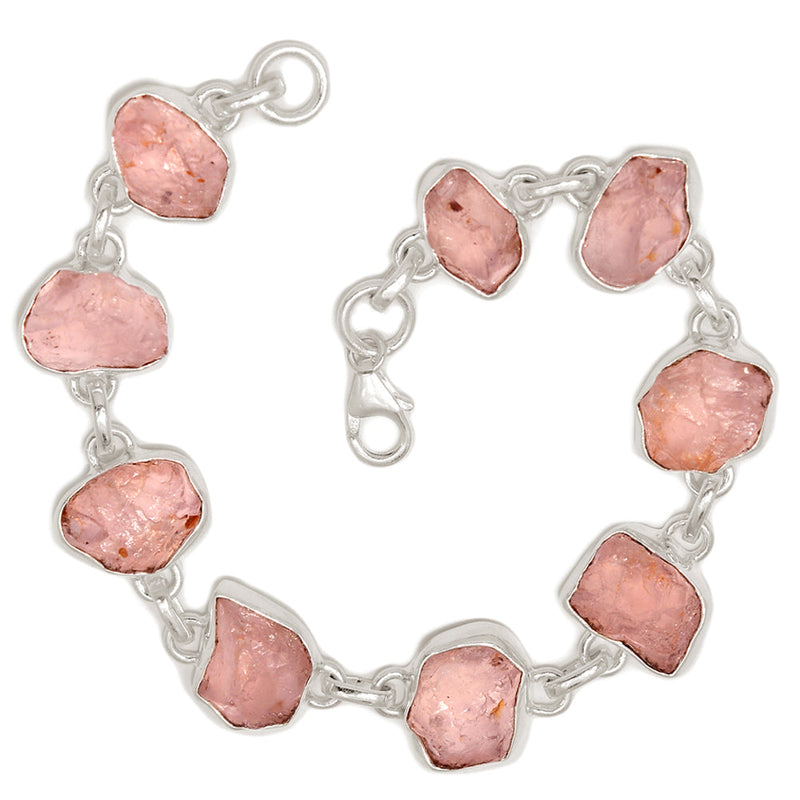 8.5" Rose Quartz Rough Bracelets - RQRB59