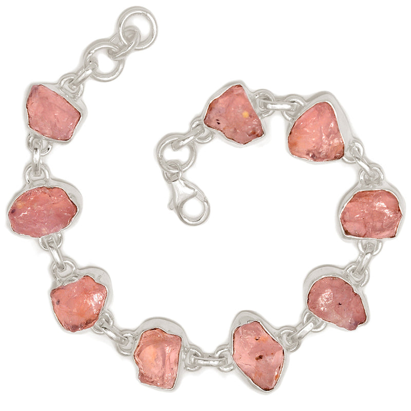 8.5" Rose Quartz Rough Bracelets - RQRB60