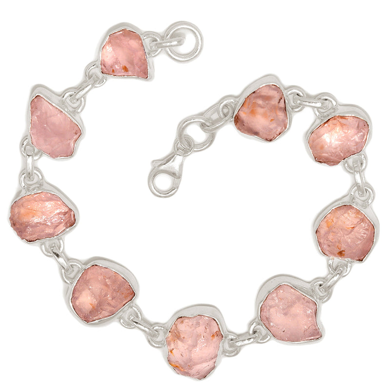 8.5" Rose Quartz Rough Bracelets - RQRB61