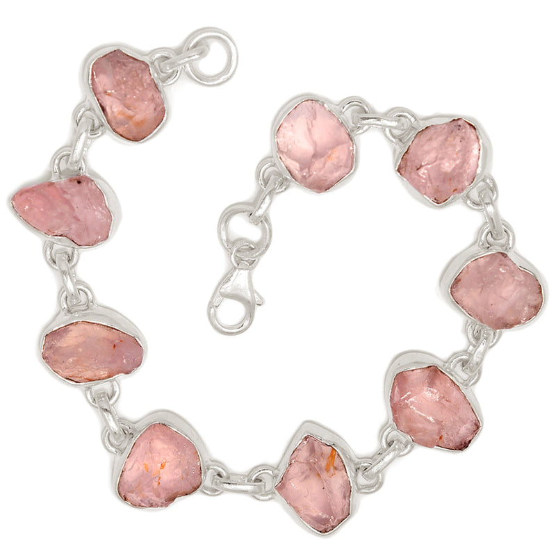 8.5" Rose Quartz Rough Bracelets - RQRB64