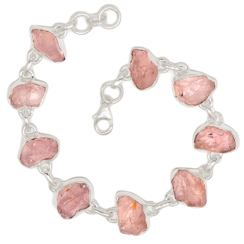 8.6" Rose Quartz Rough Bracelets - RQRB65