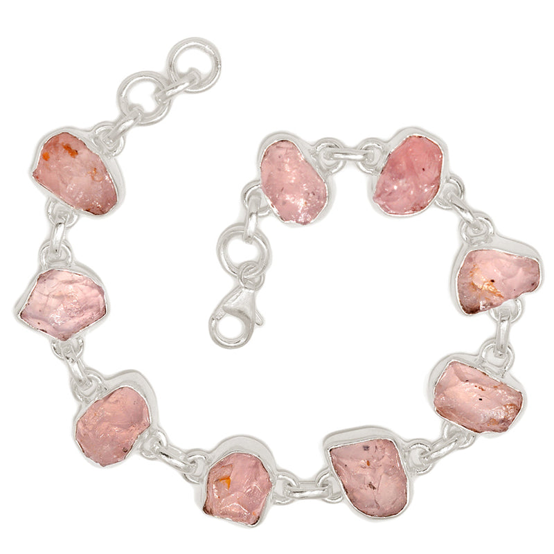 8.5" Rose Quartz Rough Bracelets - RQRB66