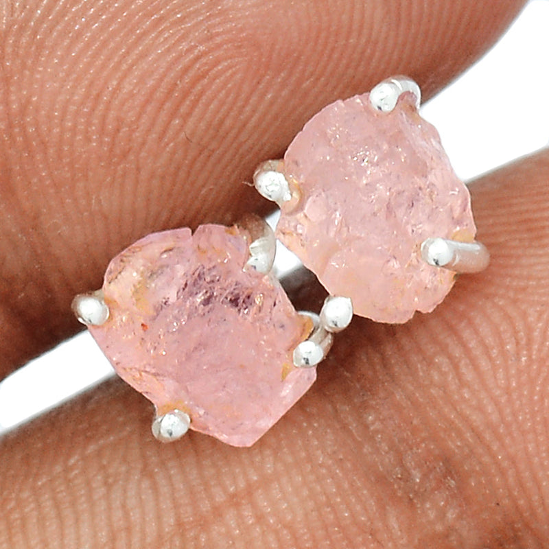 Claw - Rose Quartz Rough Studs - RQRS66