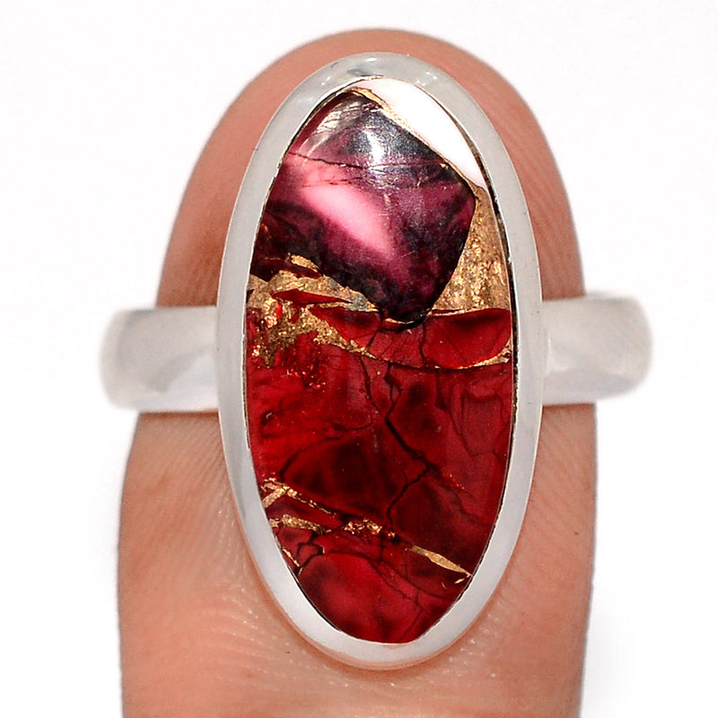 Red Rose Dahlia Turquoise Ring - RRDR10