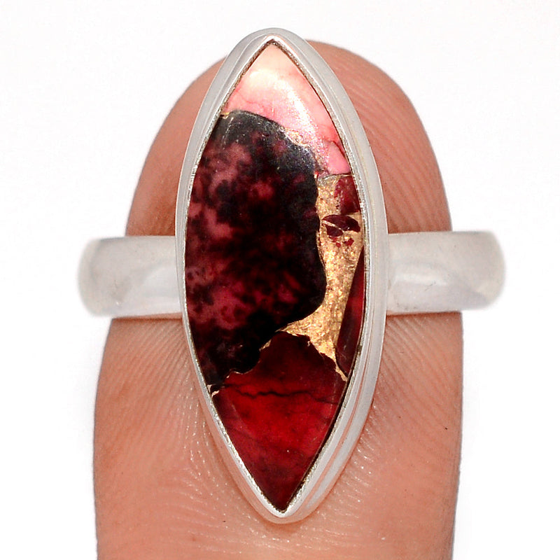Red Rose Dahlia Turquoise Ring - RRDR11