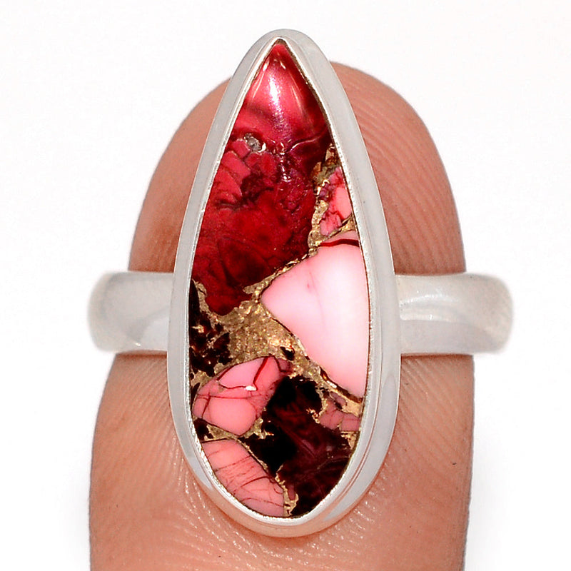 Red Rose Dahlia Turquoise Ring - RRDR12
