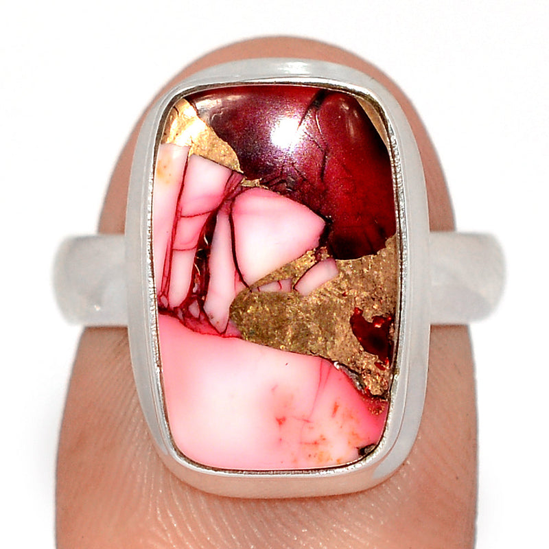 Red Rose Dahlia Turquoise Ring - RRDR14