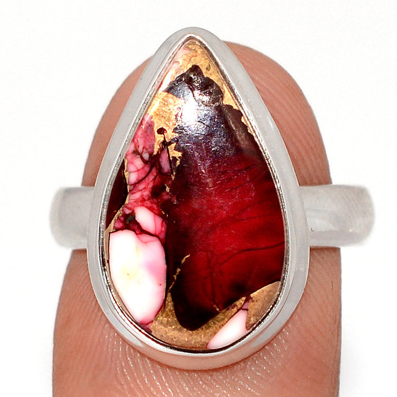 Red Rose Dahlia Turquoise Ring - RRDR17
