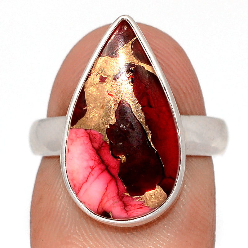 Red Rose Dahlia Turquoise Ring - RRDR19