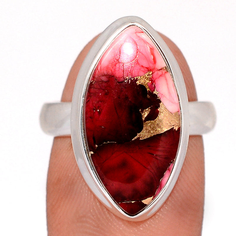 Red Rose Dahlia Turquoise Ring - RRDR1