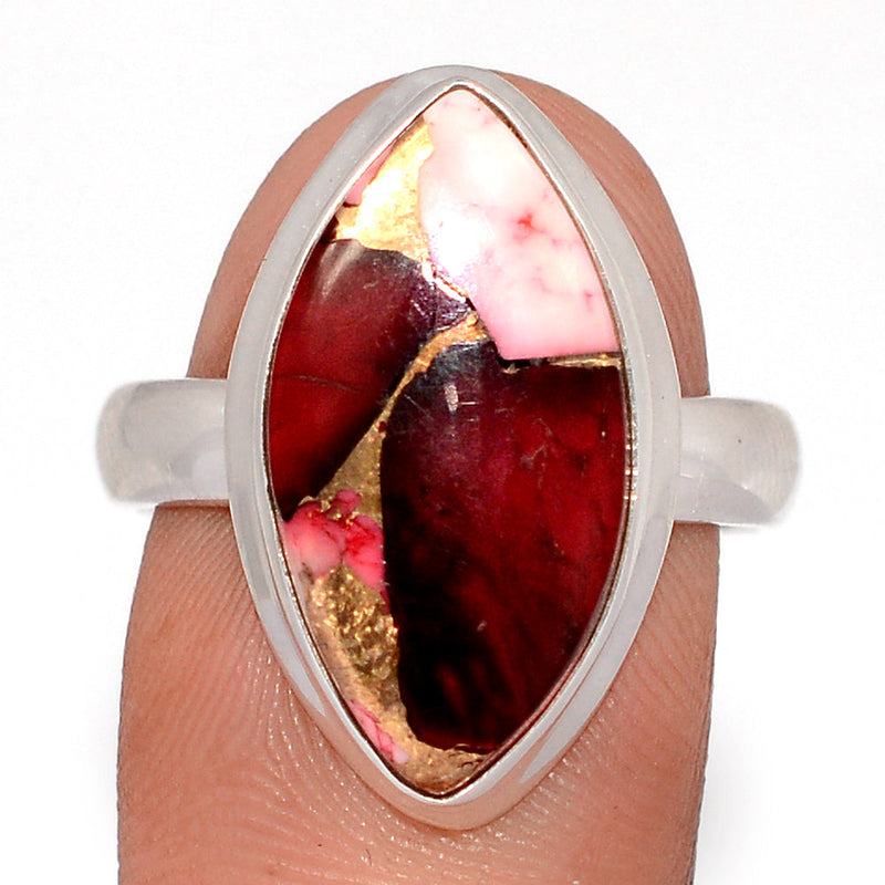 Red Rose Dahlia Turquoise Ring - RRDR22