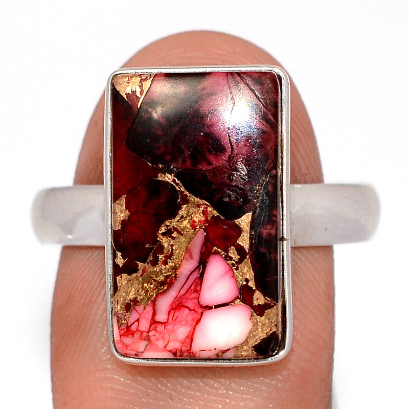 Red Rose Dahlia Turquoise Ring - RRDR23
