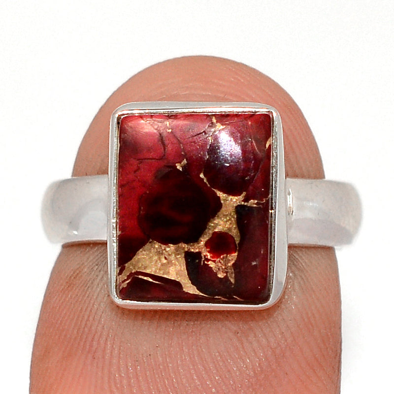 Red Rose Dahlia Turquoise Ring - RRDR25
