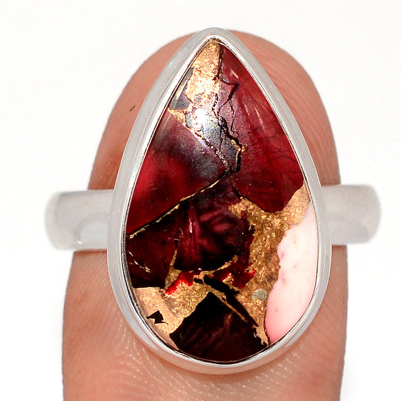 Red Rose Dahlia Turquoise Ring - RRDR2