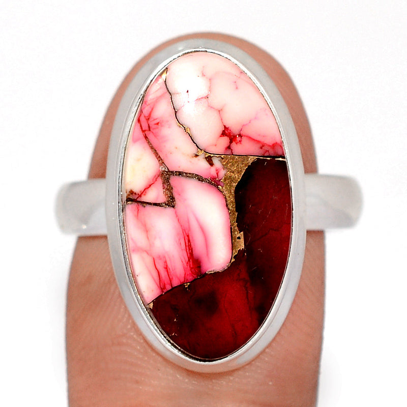 Red Rose Dahlia Turquoise Ring - RRDR3