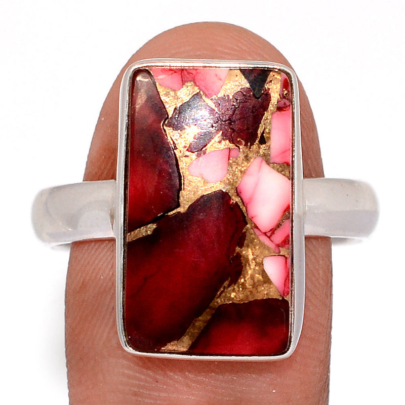 Red Rose Dahlia Turquoise Ring - RRDR4
